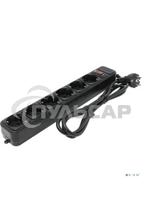 Сетевой фильтр ExeGate EX119391RUS SP-6-1.8B (6 розеток, 1.8м, евровилка, черный)