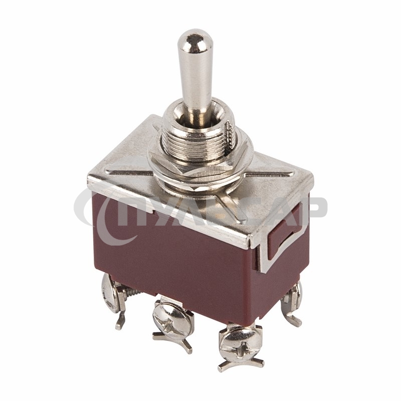 Тумблер 250V 15А (6c) (ON)-OFF-(ON) двухполюсныйRexant