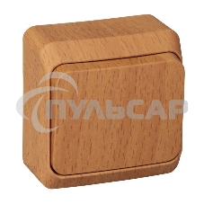 Выключатель 1-кл. ОП Этюд Дача 10А IP20 бук SchE BA10-001T