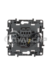 Механизм выключателя 1-кл. СП Etika 10АX с подсветкой / индикацией безвинт. зажимы бел. Leg 672203