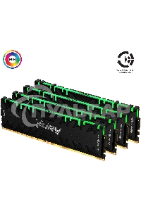 Оперативная память Kingston Fury Renegade, DDR4, 16Gb (2x8Gb), 3600MHz, CL16, DIMM, с радиаторами, RGB, черный