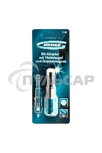 Адаптер для бит GROSS с держателем и двойным магнитом,1/4