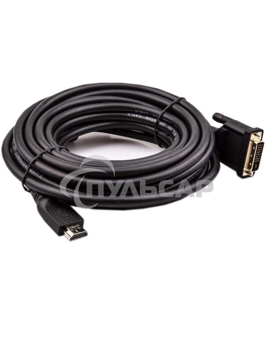 Кабель HDMI AM/DVI(24+1)M, 7.5м, CU, 1080P@60Hz, 2F, VCOM <CG484GD-7.5M>