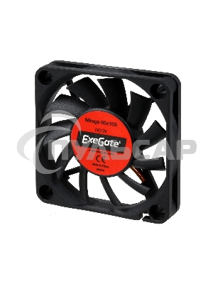 Вентилятор для корпуса ExeGate EX06010S3P черный, 60 мм, 2500 об/мин, 20.5 дБ, 3 pin