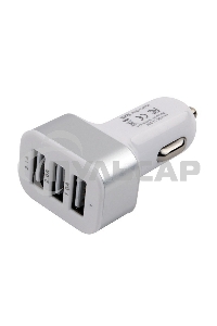 Адаптер питания Cablexpert MP3A-UC-CAR17, 12V->5V 3-USB, 2.1/2/1A