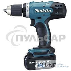 Дрель-шуруповерт Makita DDF453RFE, Аккумуляторная, 18В, 2 АКБ, Кейс