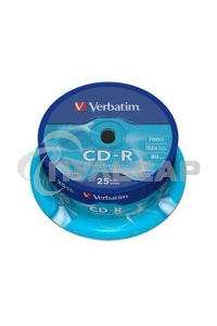 Диск CD-R Verbatim 700Mb 52x Cake Box (25шт) (43432)