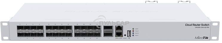 Коммутатор в стойку MikroTik CRS326-24S+2Q+RM, 24х SFP+, 2x QSFP+