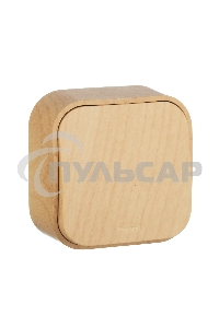 Выключатель 10A 1клав., дерево Quteo 