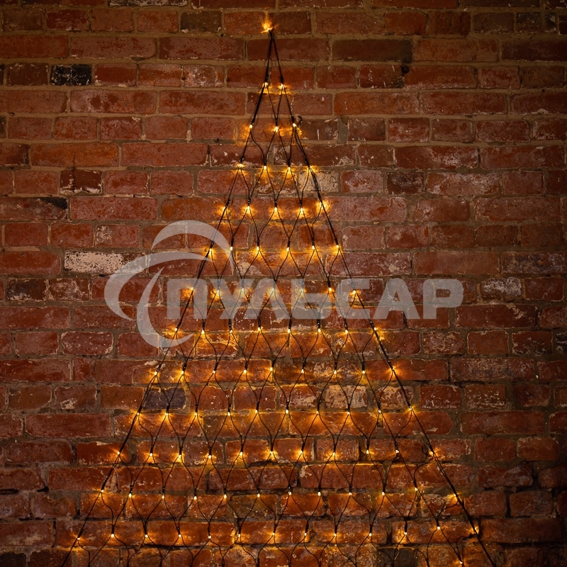 Гирлянда Neon-night Сеть 2х2х1.5 м, свечение с динамикой, прозрачный ПВХ, 136 LED, 230 В, цвет свечения теплый белый