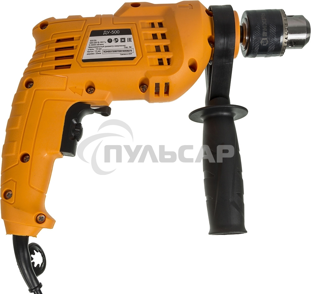 Дрель ударная Вихрь ДУ-500 500Вт патрон:кулачковый реверс (72/8/7)