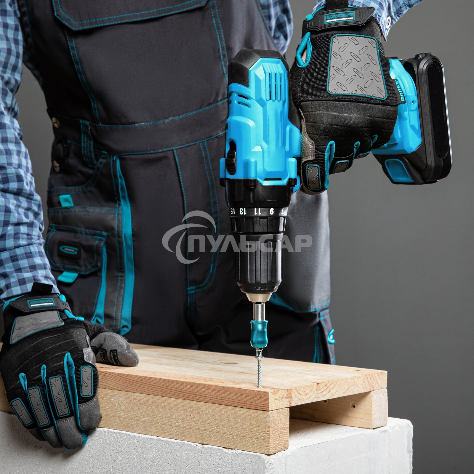 Адаптер для бит GROSS с держателем и двойным магнитом,1/4