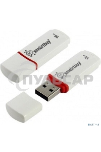 Флешка USB SmartBuy 16Gb Crown белый (SB16GbCRW-W)