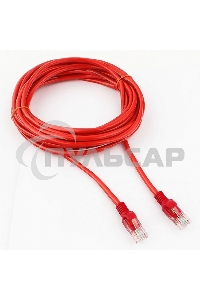 Патч-корд UTP Cablexpert кат.5e, 5м, литой, многожильный (красный)