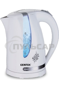 Чайник электрический Centek CT-0040 белый 1.8л, 2200Вт, открывание кнопкой, внутренняя подсветка