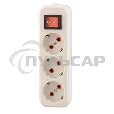 Колодка удлинителя 3-м с заземл. с выкл. Lezard 720-0300-302 Колодка удлинителя 3-м с заземл. с выкл. Lezard 720-0300-302