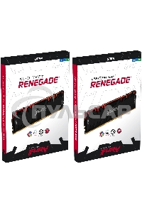 Оперативная память Kingston Fury Renegade, DDR4, 16Gb (2x8Gb), 3600MHz, CL16, DIMM, с радиаторами, RGB, черный