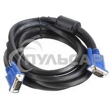 Кабель VGA 3м AOpen 2 фильтра, монитор-SVGA card 15M-15M, ACG341AD-3M
