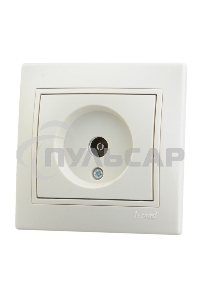Розетка LEZARD 701-0303-130серия скр.проводки Мира ТВ оконечная кремовый со вст.