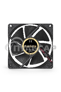 Вентилятор для корпуса ExeGate EX08025S2P черный, 80 мм, 2200 об/мин, 22.5 дБ, 2 pin