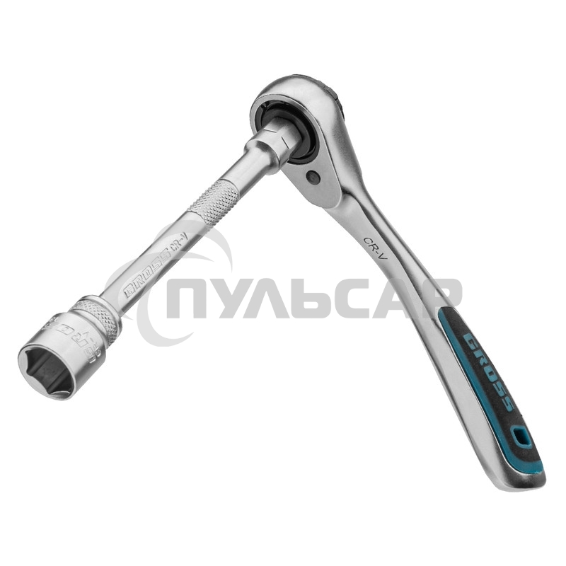 Набор торцевых головок Gross, трещотка 120 зубьев, 12 предметов, 1/4