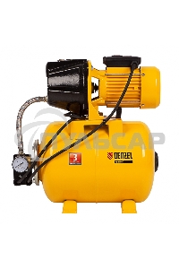 Насосная станция PS1100С, 1100 Вт, 4500 л/ч, ресивер 24 л, подъем 46 м, чугун Denzel