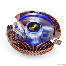 Кулер для процессора ExeGate Wizard EE91-PWM.Cu.BLUE бронзовый, 90 мм, алюминий/медь, 2400 об/мин, 24 дБ, 4 pin, 80 Вт, 58 мм