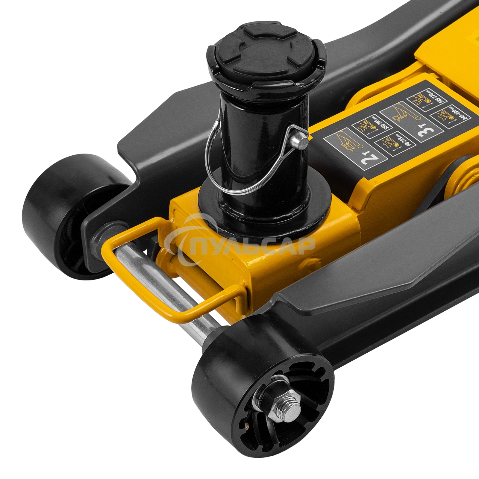 Домкрат гидравлический подкатной Denzel 2/3 т, 98-770 мм, быстрый подъем, низ. подхват, проф, SUV 51270