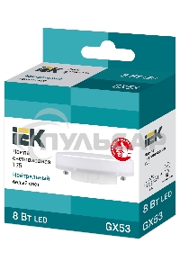 Лампа светодиодная Iek LLE-T80-8-230-40-GX53 ECO T75 таблетка 8Вт 230В 4000К GX53 IEK