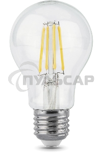 Лампа светодиодная Gauss 102802206LED Filament А60 Е27 6Вт 4100к 1/10/40