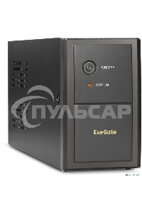 Источник бесперебойного питания ExeGate EP276528RUS Power Back BNB-650 650VA, черный, 2 евророзетки
