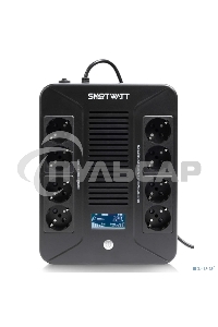 Источник бесперебойного питания SMARTWATT UPS SAFE PRO LCD 600 Line-interactive 600VA/360W Brick (Euro x8, USB, RJ11/RJ45 protection, LCD, 275x210x9