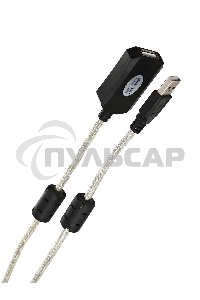 Кабель VCOM VUS7049-15M Кабель-адаптер USB2.0-repeater, удлинительный активный <Am-->Af> 15м