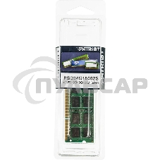 Оперативная память Patriot, DDR3, 4Gb, (1x4 Gb,), 1600 MHz, CL11, SO-DIMM