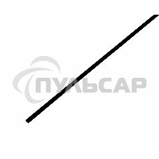 Трубка термоусадочная 2.5/1.25 1м черный Rexant 20-2506