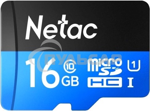 Флеш карта microSDHC 16Gb Netac P500 <NT02P500STN-016G-R> (с SD адаптером) 80Mb/s