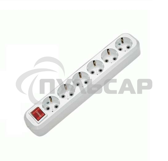 Колодка удлинителя MAKEL MGP231 6 гнезд с заземлением c выключателем