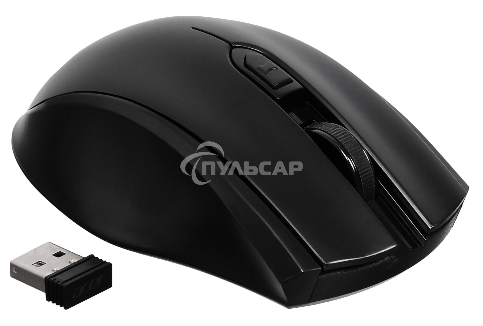 Мышь беспроводная Acer OMR030 черный, 1600 dpi, радиоканал, USB, кнопки - 4