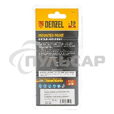 Шарошка абразивная, конус удлиненный, для дрели (ПШМ), 19 x 60 мм, хвостовик d6 мм, 63С Denzel