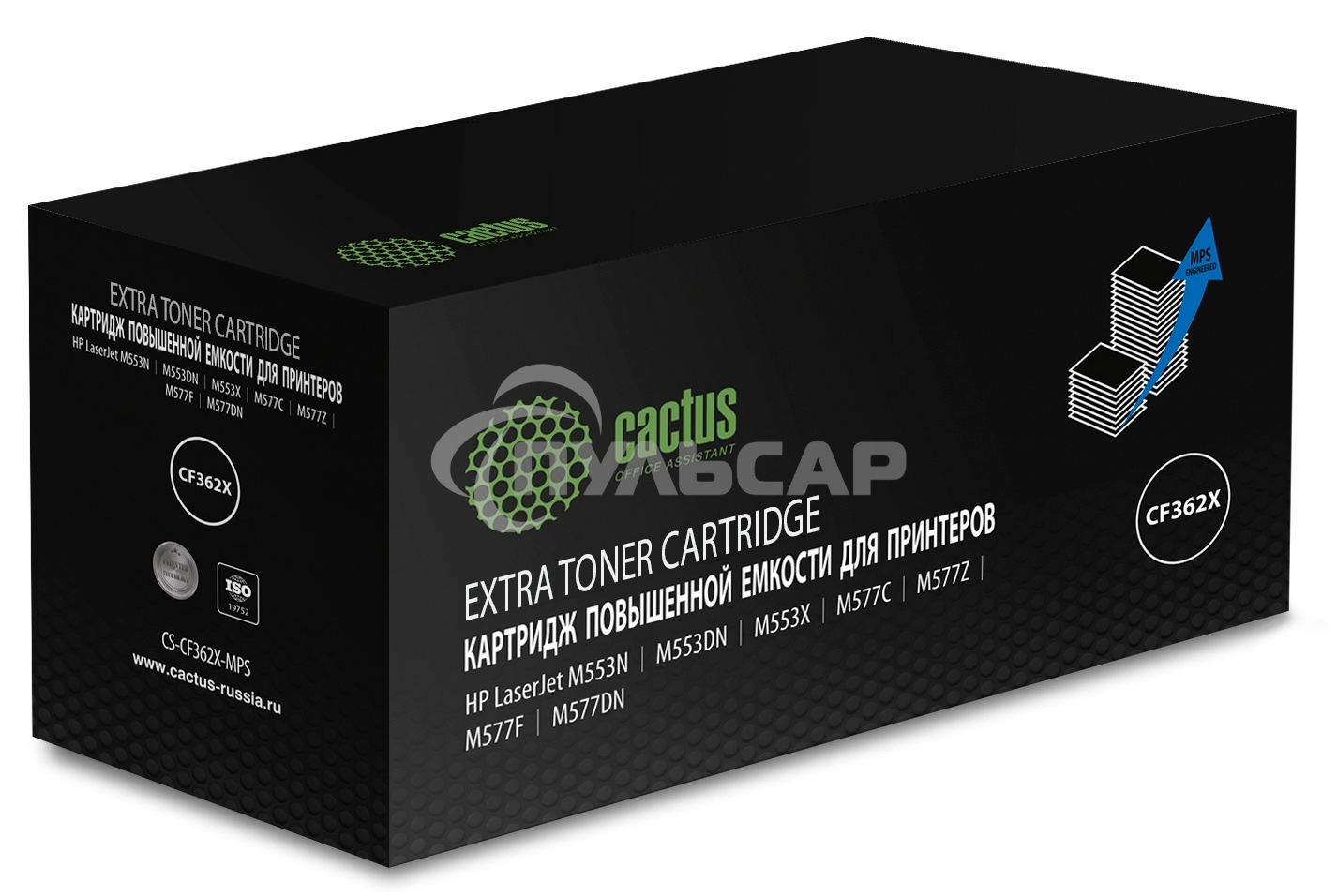 Картридж лазерный Cactus CS-CF362X-MPS, CF362XX желтый (18000 стр.) для HP CLJ M552dn/M553dn/M553N/M553x