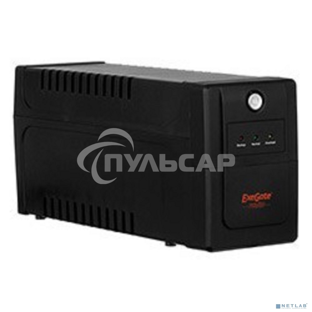 Источник бесперебойного питания ExeGate Power Back BNB-650.LED.AVR.EURO.RJ.USB 650VA/360W, LED, AVR,2 евророзетки, RJ45/11, USB, черный