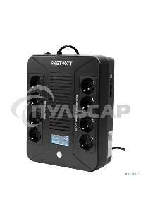 Источник бесперебойного питания SMARTWATT UPS SAFE PRO LCD 600 Line-interactive 600VA/360W Brick (Euro x8, USB, RJ11/RJ45 protection, LCD, 275x210x9