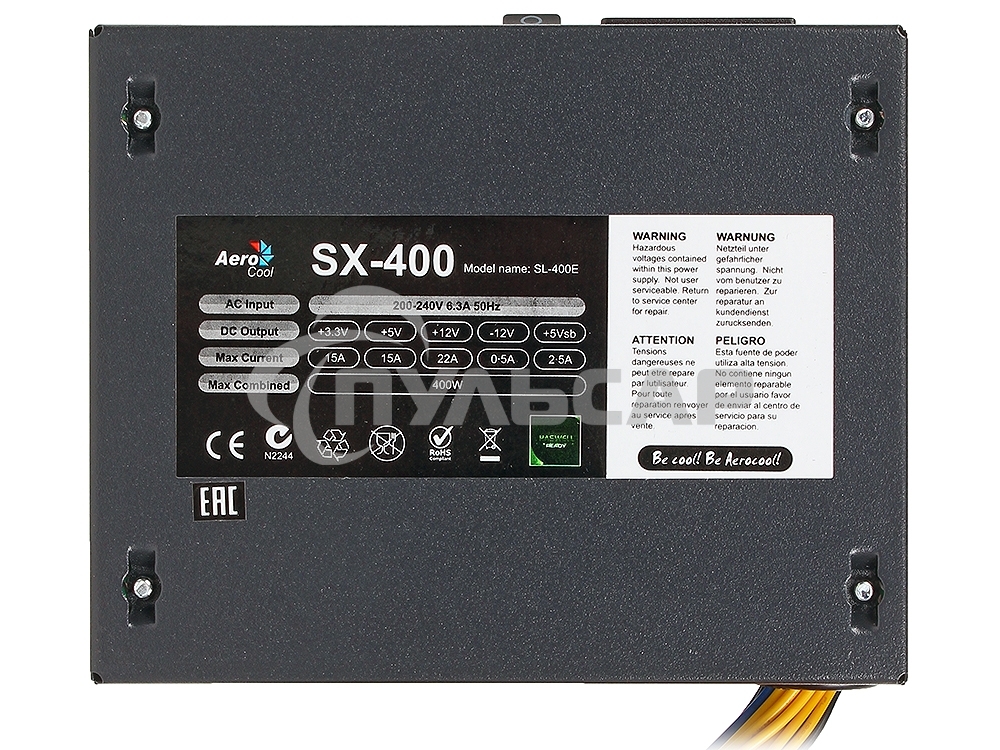 Блок питания Aerocool / Formula SX-400, 400W, 400Вт, 80мм, черный