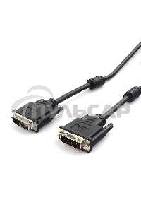 Кабель DVI-D dual link Cablexpert CC-DVI2L-BK-10, 25M/25M, 3.0м, CCS, черный, экран, феррит.кольца, пакет