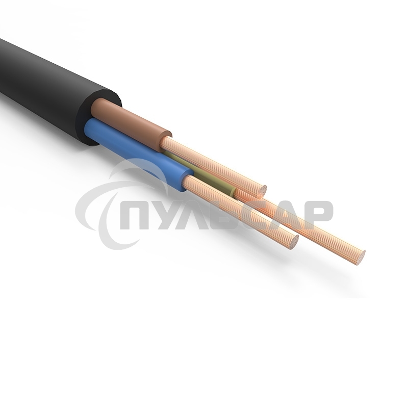 Кабель силовой гибкий КГтп-ХЛ 3х1,5 мм², длина 20 метров, ГОСТ Rexant