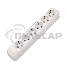 Колодка удлинителя MAKEL MGP181 6 гнезд с заземлением