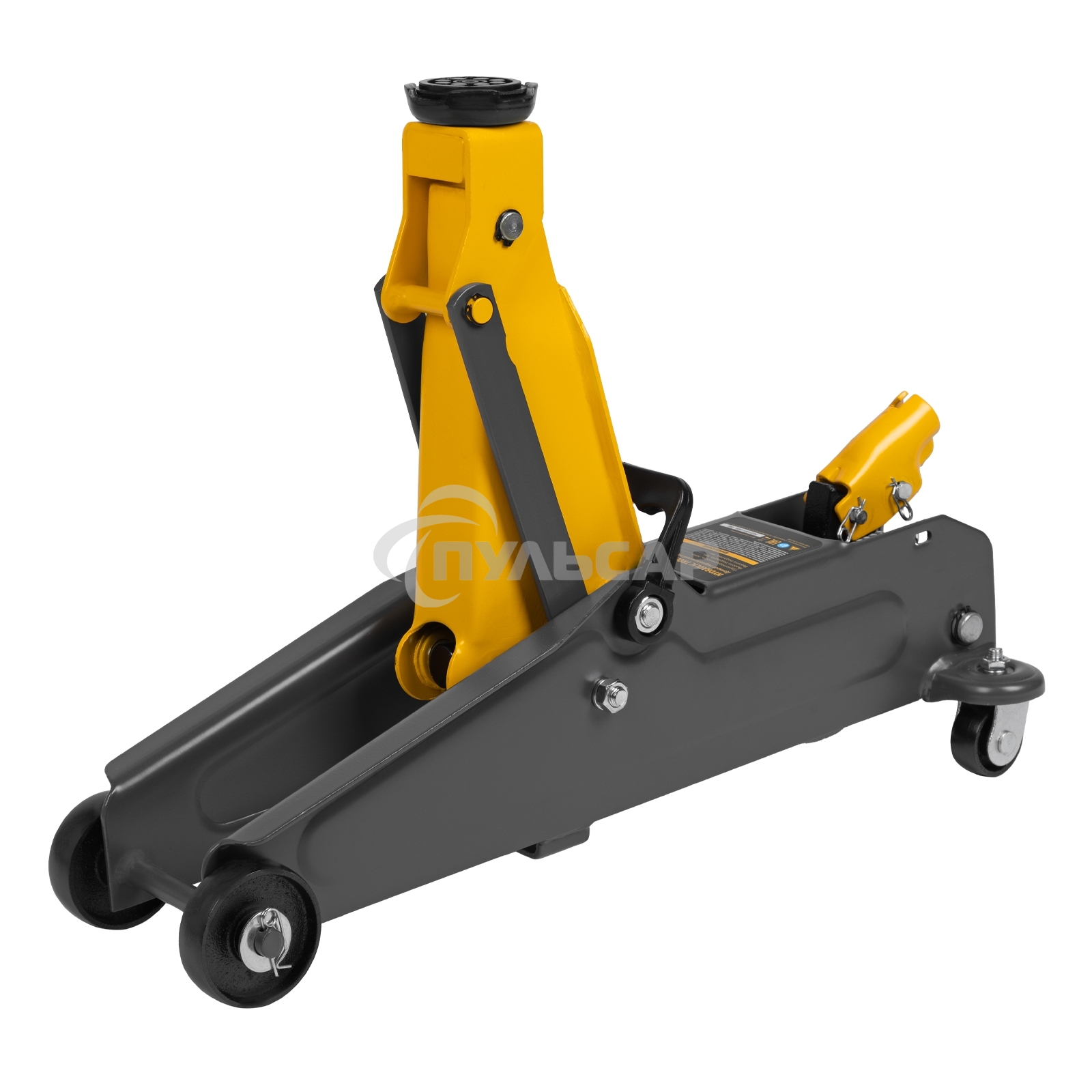 Домкрат гидравлический подкатной Denzel, 2 т, 135-385 мм 51230