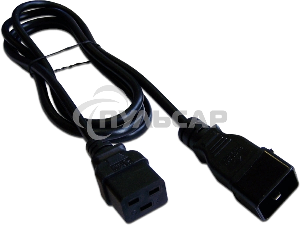 Шнур питания Lanmaster C19-C20, 3х1.5, 220В, 16А, черный, 5 метров