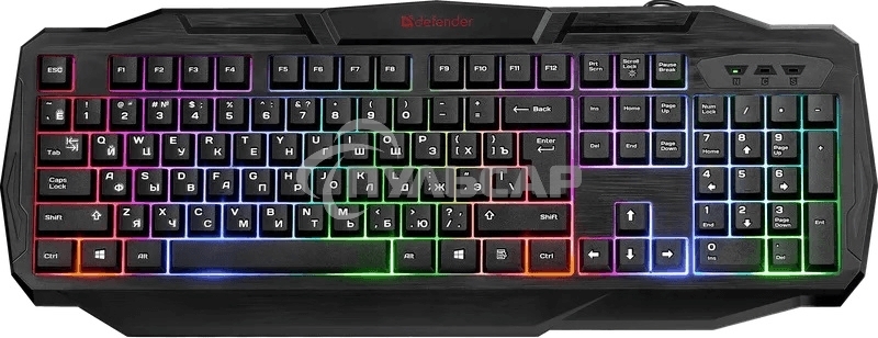 Клавиатура проводная Defender Ultra HB-330L RU, USB, черный