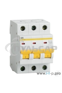 Выключатель автоматический модульный 3п C 40А 4.5кА ВА47-29 ИЭК MVA20-3-040-C
